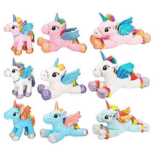 Plüsch einhorn mit - plüsch, flügeln